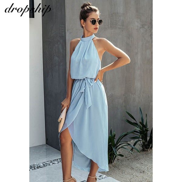 Women Midi Solid Dresses Elegant