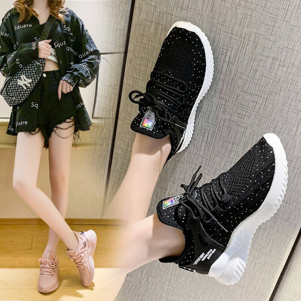 Women Sneakers Mesh Cotton Fabric