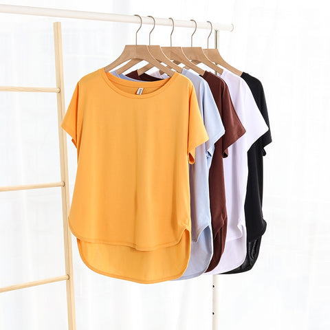 100% cotton Loose Casual Summer Short Sleeve Female T shirt