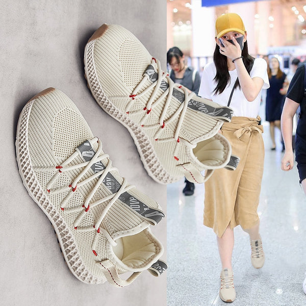 Women Sneakers Mesh Cotton Fabric