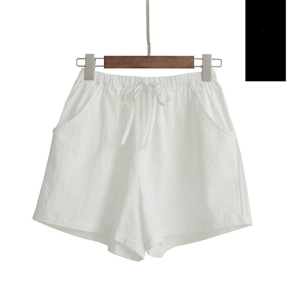 Summer Casual Cotton Linen Shorts Women and Plus Size