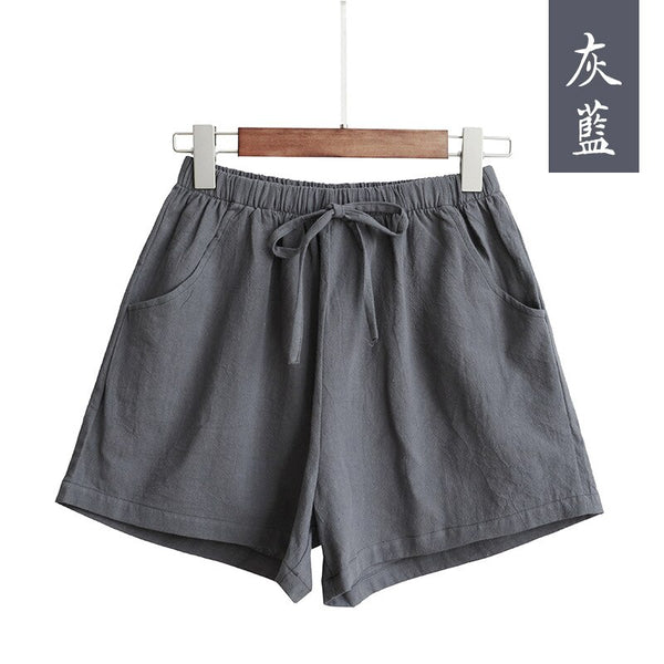 Summer Casual Cotton Linen Shorts Women and Plus Size