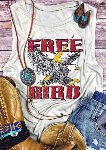 Free Bird Eagle Print Tank Top