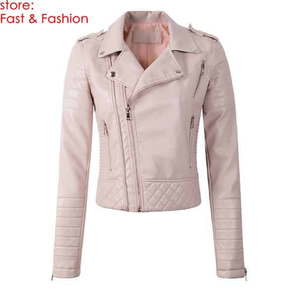 Women Soft Faux Leather Jacket