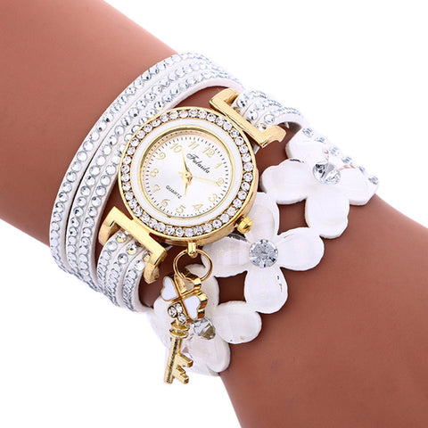 Women Faux Leather Bracelet Watches