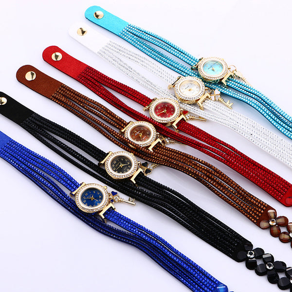 Women Faux Leather Bracelet Watches