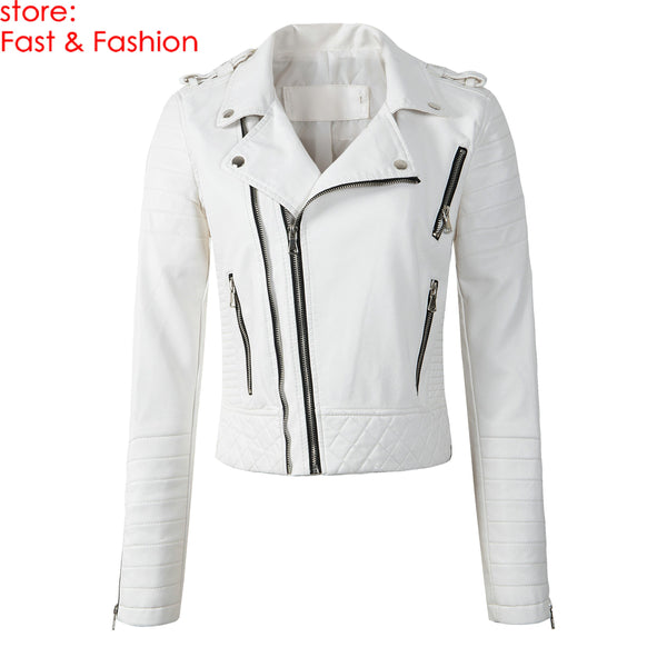 Women Soft Faux Leather Jacket