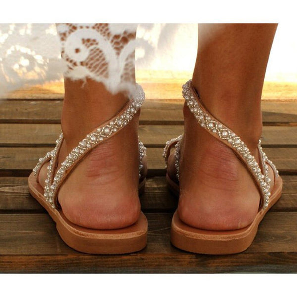 Summer Pearl Bohemian Sandals Beach Flat