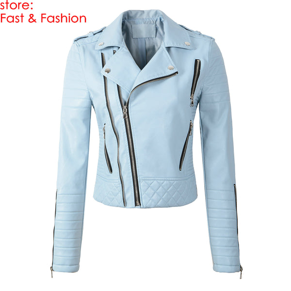 Women Soft Faux Leather Jacket