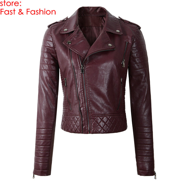 Women Soft Faux Leather Jacket