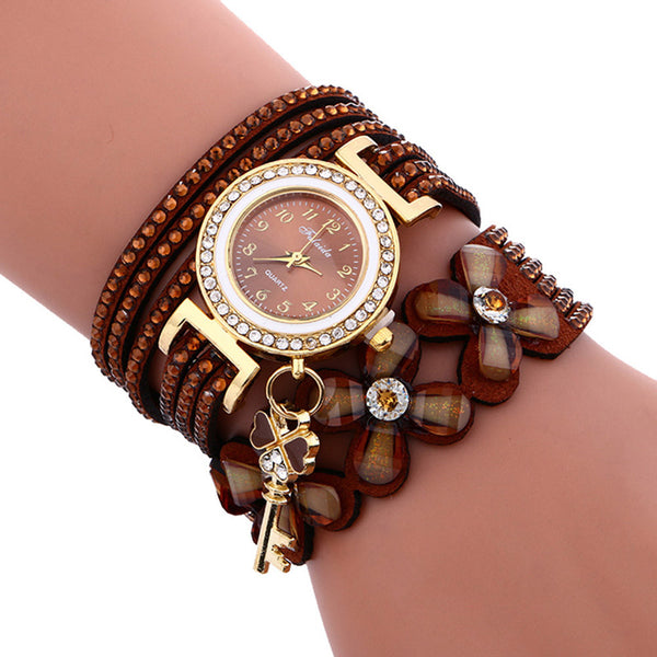 Women Faux Leather Bracelet Watches