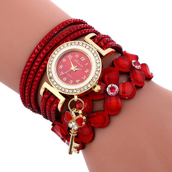 Women Faux Leather Bracelet Watches