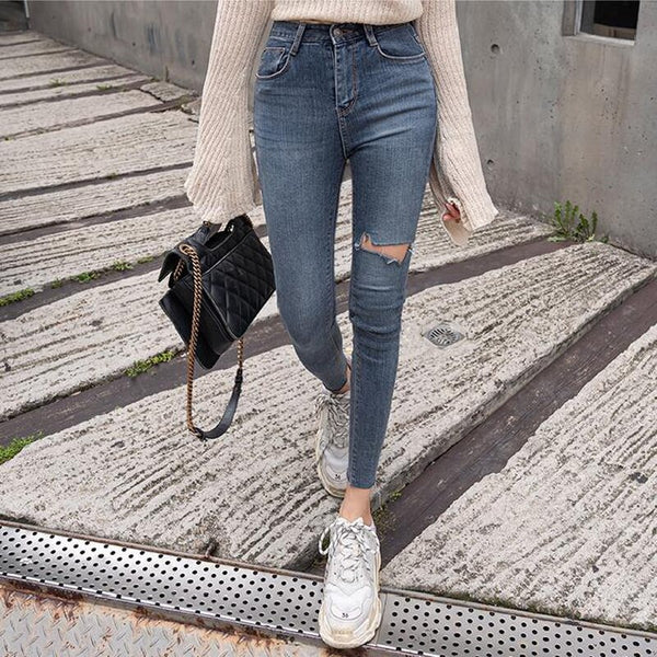 Jeans High Waist Denim Pants Women