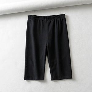 Cotton high waist Knee-Length bike shorts