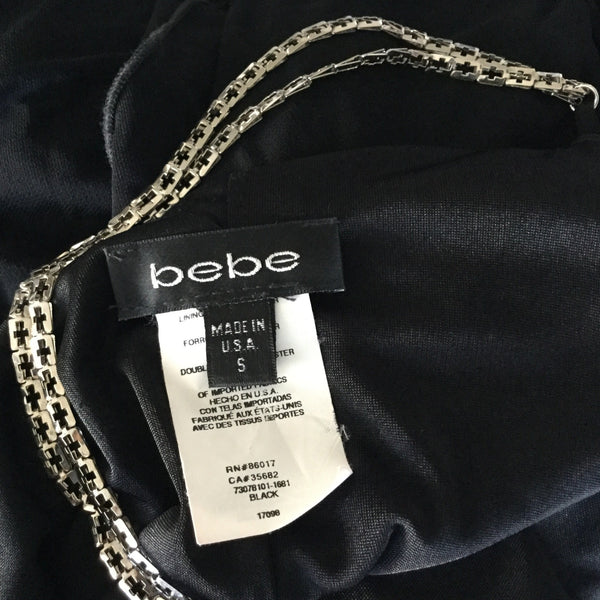 Bebe black evening dress size s