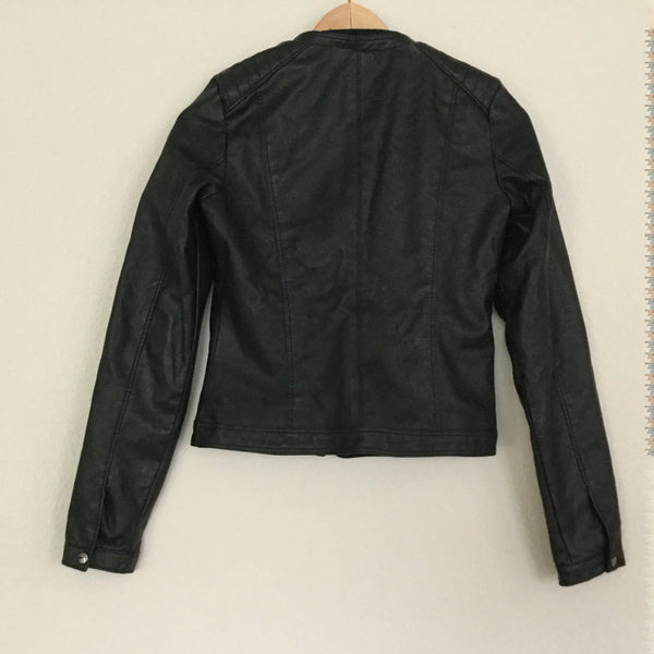 Italian black leather looks and feel  jacket SX