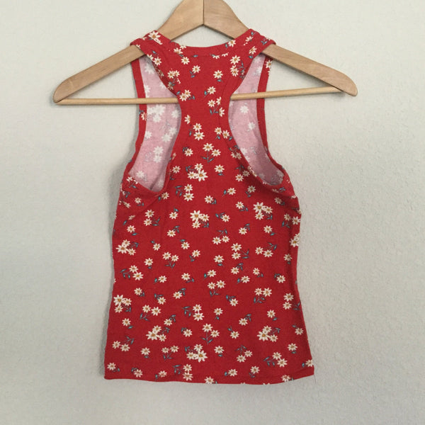 Wet seal red floral tank top size sx