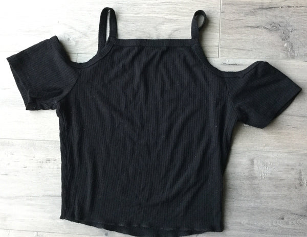 Bozzollo black summer top size S