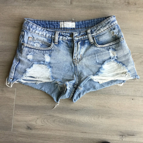 Ripped jeans shorts size 1