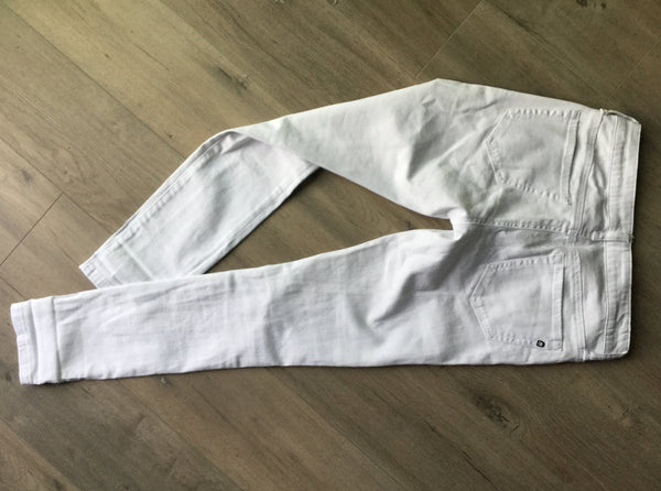 Skinny white ripped jeans size 5