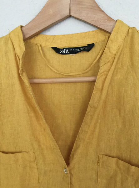 Zara made in Spain 100% linen size Small/Medium