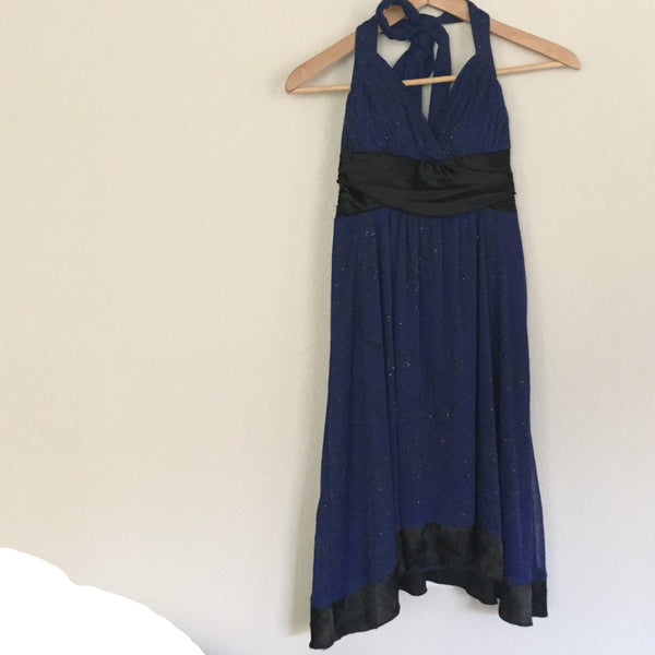 Night navy light spirkles dress