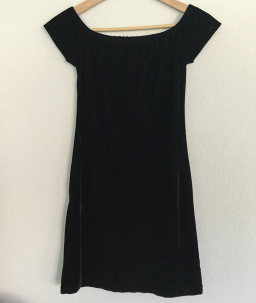 Velvet black dress one size junior made in Italy size s-m